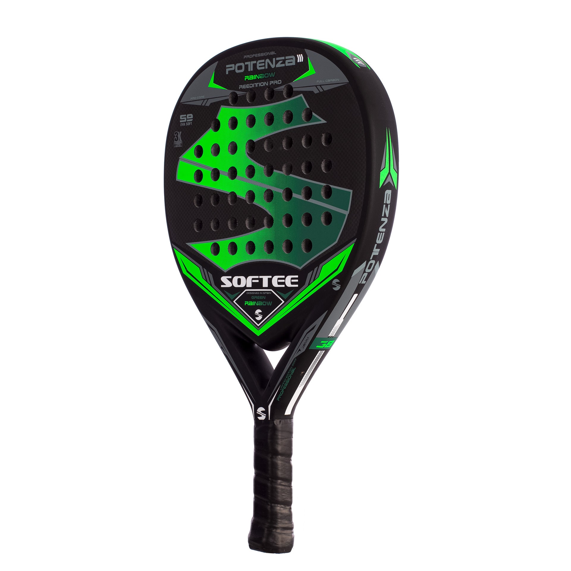 Pala Padel Softee Potenza Rainbow Green 1