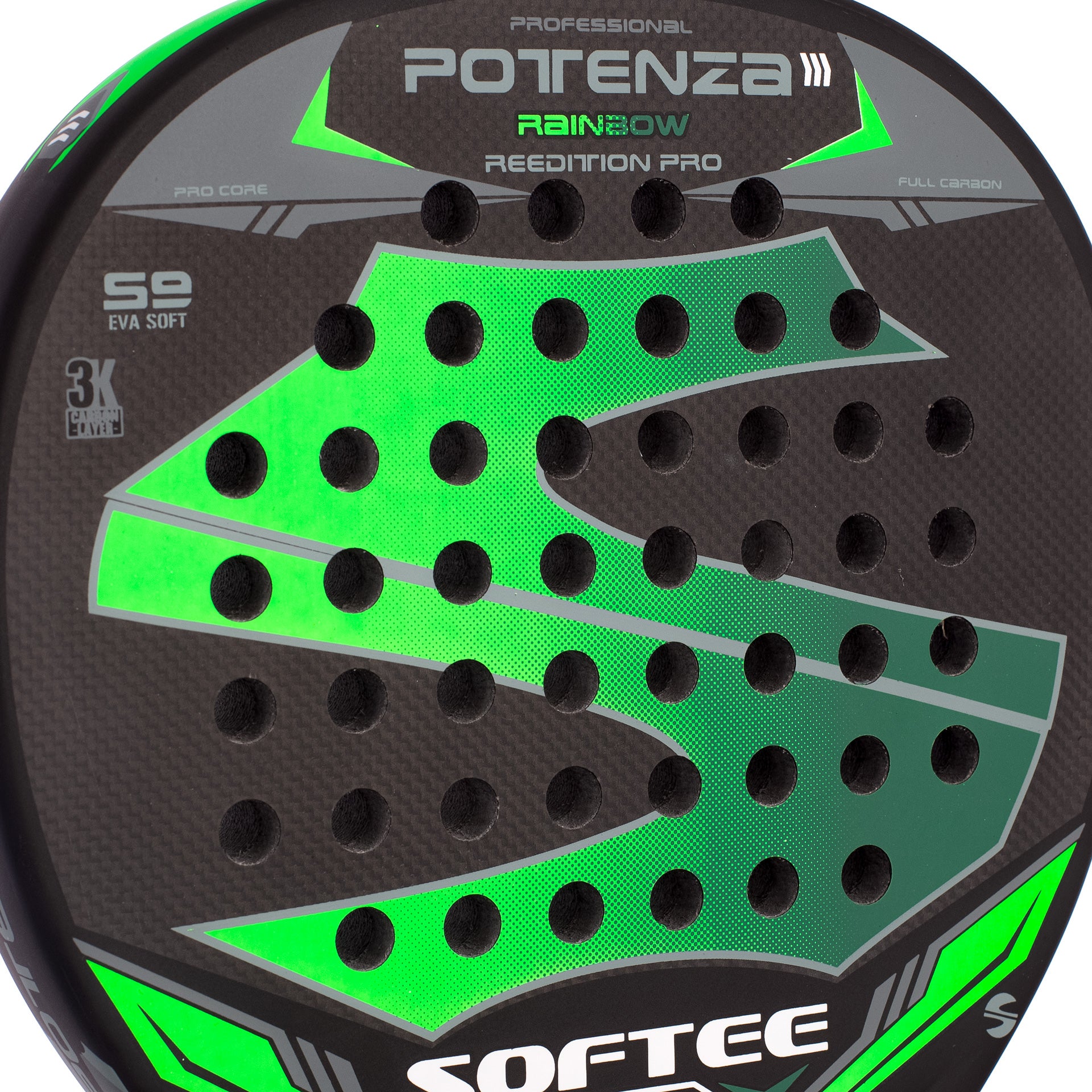 Pala Padel Softee Potenza Rainbow Green 7