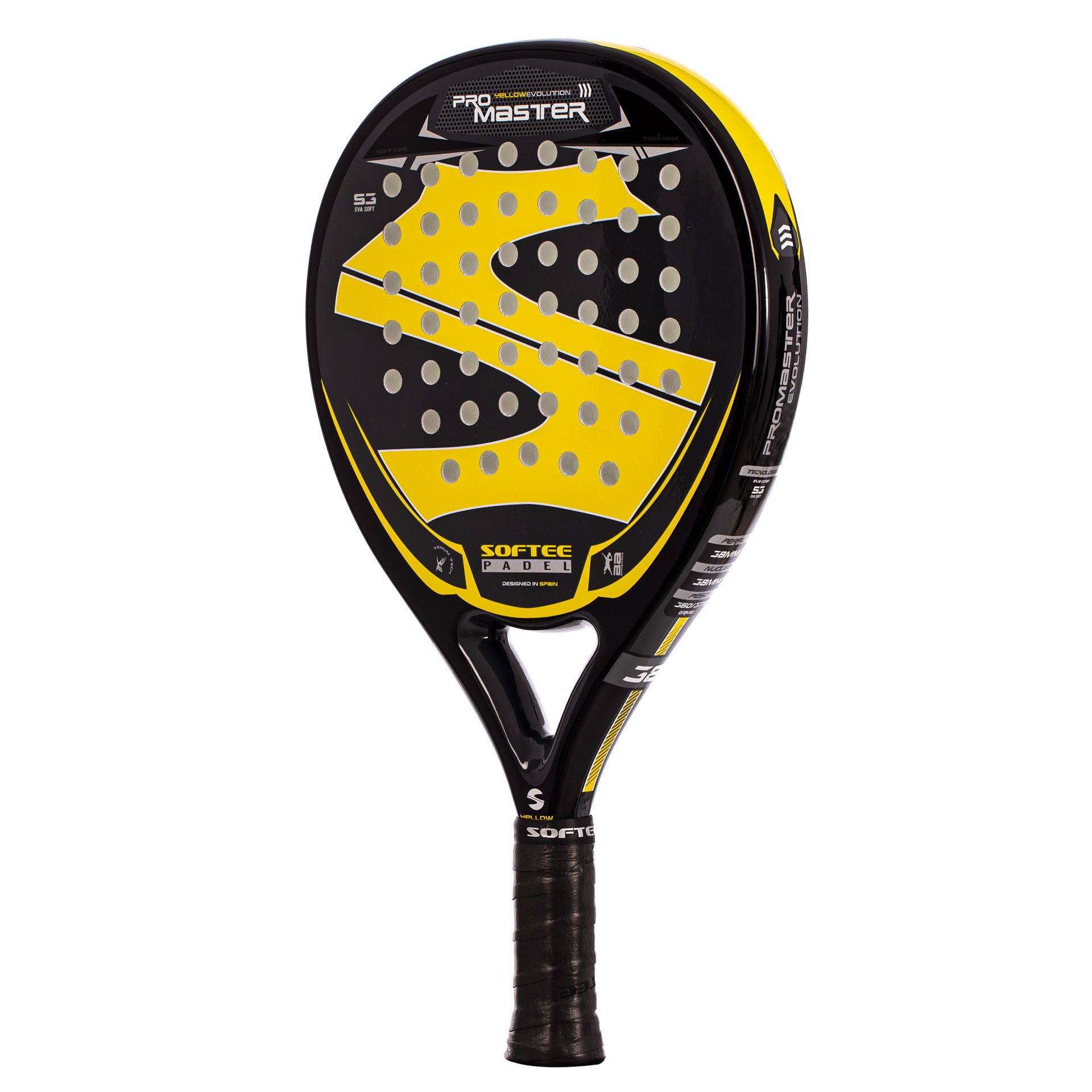 Pala Padel Softee Pro Master Evolution Yellow 3