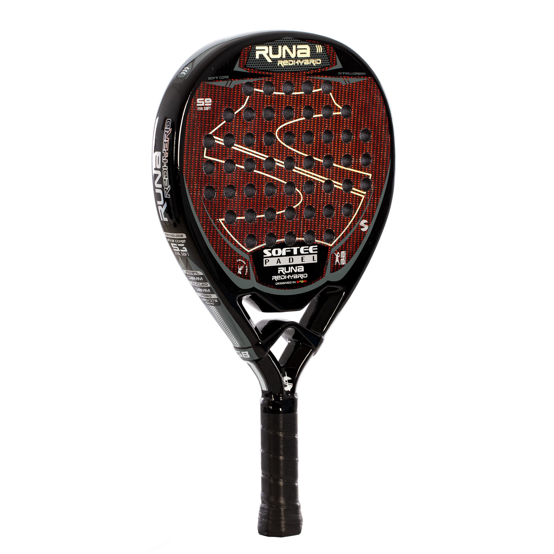 PALA PÁDEL SOFTEE RUNA RED HYBRID 4