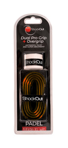 Dual Pro Grip + Overgrip Shockout NEGRO/NARANJA / UNICA 5