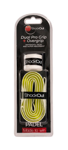 Dual Pro Grip + Overgrip Shockout BLANCO/AMARILLO / UNICA 4