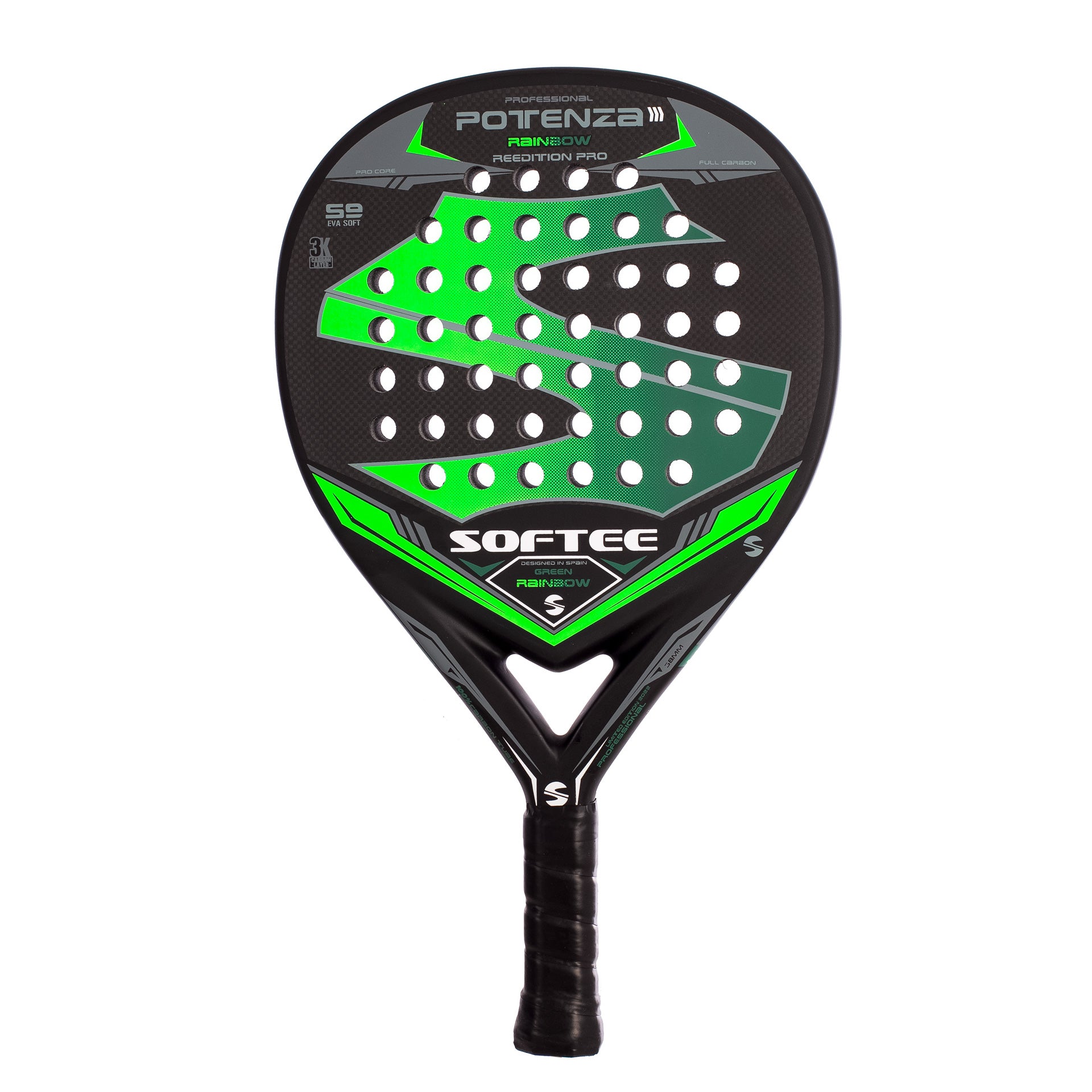 Pala Padel Softee Potenza Rainbow Green 3